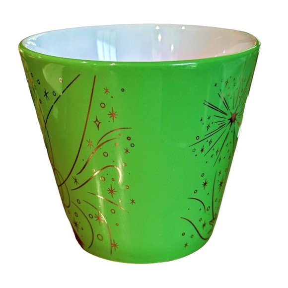 Disney Store Exclusive Tinkerbell Disney Fairies Coffee Mug Cup Green Gold 12 OZ - Picture 2 of 7